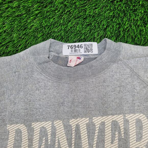 Vintage Denver Sweatshirt Womens XL 21x25 Raglan Spellout - Picture 11 of 14